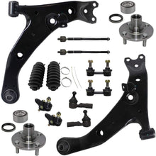 Detroit Axle - 14pc Front Lower Control Arms w/Ball Joints, Inner Outer Tie Rods Boots Sway Bar Links & Wheel Hub Bearing Kit for 1998-02 Chevrolet Prizm /1996-97 Geo Prizm /1996-02 Toyota Corolla