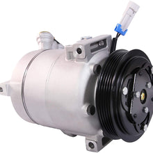 Air Conditioning AC Compressor & A/C Clutch Compatible with 2003-2011 Saab 9-3 2.0L 2010-2011 Saab 9-3X 2.0L l4-Replaces 12758381,12759394,140226NEW,09132925,CO 4575C,8600,0610229,1854113,12792669