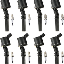 ENA Set of 8 Spark Plugs and 8 Ignition Coils compatible with 2000-2011 Ford F-150 Lincoln Town Car Mercury Grand Marquis Expedition Explorer E-150 Crown Victoria 4.6L V8 FD503 SP413