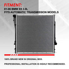 2594 Factory Style Aluminum Cooling Radiator Replacement for 01-06 BMW X5 3.0L AT