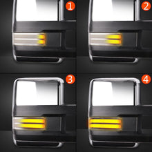 SCITOO Tow Mirrors Compatible with 2003-2006 for GMC Sierra Towing Mirrors with Power Heated with Turn Signal Light Running Light Lens with LED Light Chrome Housing