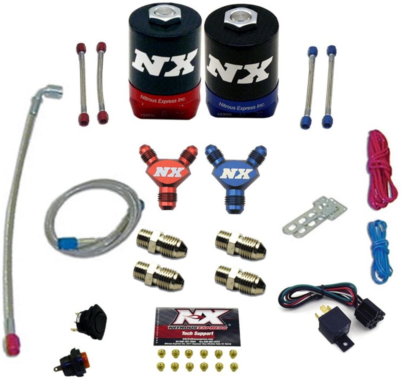 Nitrous Express NX200 50-300 WHP Dual Stage Plate Conversion Kit for Ford 5.0L