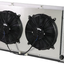 Replacement for Chevy/GMC C/K Series Pickup 3-Row Aluminum Radiator + 12V Fan Shroud