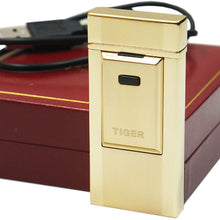Gold Electric Arc Metal Cigarette USB Lighter Rechargeable - One Lighter w/Random Color and Design