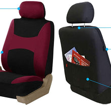 TLH Light & Breezy Flat Cloth Seat Covers Front, Airbag Compatible, Gray Color-Universal Fit for Cars, Auto, Trucks, SUV
