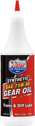Lucas Oil 10047 SAE 75W-90 Synthetic Transmission and Differential Lube -, Clear, 1 Quart (32 Ounces)