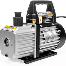 XtremepowerUS 3CFM 1/4HP Air Vacuum Pump HVAC R134a R12 R22 R410a A/C Refrigeration Kit AC Manifold Gauge R134 Can Tap Included Carrying Tote