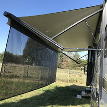 Tentproinc RV Awning Sun Shade Screen 8' X 15'3'' - Brown Mesh Sunshade UV Blocker Complete Kits Motorhome Camping Trailer Canopy Shelter - 3 Years Limited Warranty