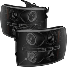 Spyder 5009494 Chevy Silverado 1500 07-13 2500HD/3500HD 07-14 Projector Headlights - LED Halo - LED (Replaceable LEDs) - Black - High H1 (Included) - Low H1 (Included)