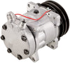 AC Compressor & 125mm 2 Groove A/C Clutch Replaces Sanden SD7H13 7312 w/ 12v 1-Wire Clutch Switch - BuyAutoParts 60-01842NA New