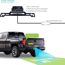Wireless Backup Camera System, IP69K Waterproof Wireless License Plate Rear View Camera, Night Vision and 4.3’’ Wireless Mirror Monitor for Cars, Trailer, RV, Pickup Trucks, Cargo Vans, etc.
