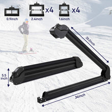 MaxKare Ski & Snowboard Car Racks Universal for 6 Pairs Skis/4 Snowboards Aviation Aluminum Resistant to -60°C Upgraded Ski Rack 33inch Fit Wing/Oblate/Square Crossbars Black