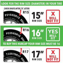 BDK (4-Pack) Premium 16" Wheel Rim Cover Hubcaps OEM Style Replacement Snap On Car Truck SUV Hub Cap - 16 Inch Set