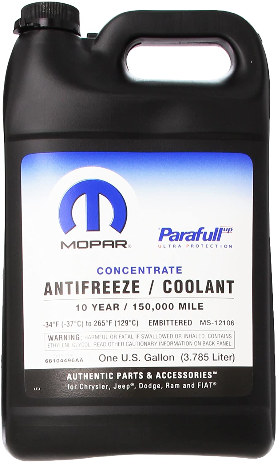 Genuine Fiat Fluid 68104496AA Concentrate Anti-Freeze - 1 Gallon