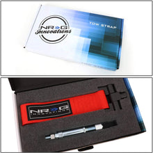 NRG Innovations TOW-E36RD Front/Rear Bumper 2.25 Inches Wide Nylon Tow Towing Hook Belt + LED Keychain Flashlight