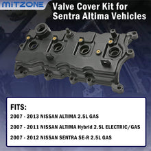 Engine Valve Cover Kit with Oil Cap & Gasket & Bolts & PCV Valve Compatible with Nissan 2007-2012 Sentra 2007-2013 ALTIMA 2.5L L4 2007-2011 ALTIMA Hybrid ELECTRIC/GAS Part# 13264-JA00A 13270-JA00A