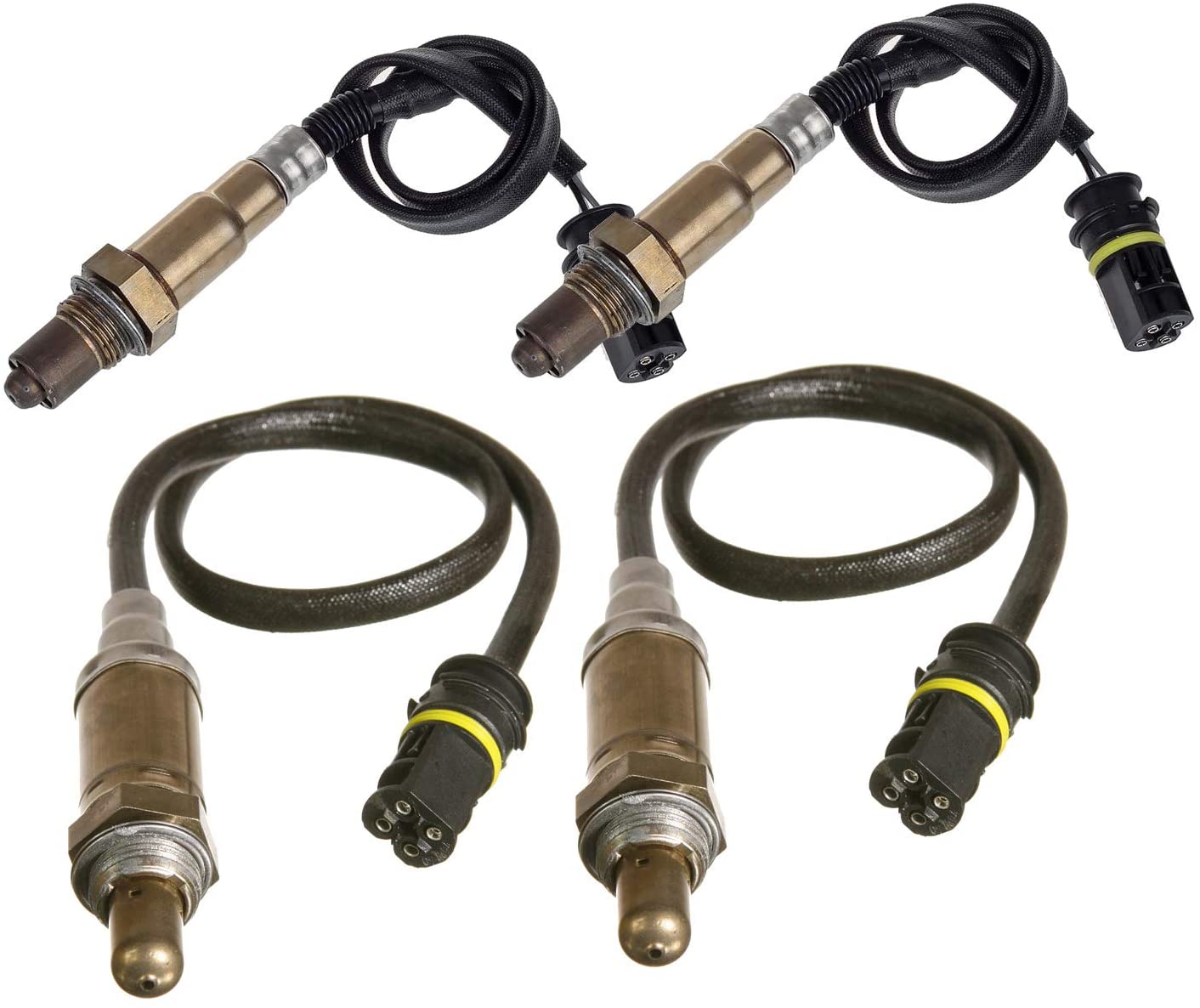 MAXFAVOR 4Pcs Oxygen Sensor for 2003-2006 Mercedes-Benz E55 AMG SL55 AMG Upstream and Downstream O2 Sensor 234-4899 x2 234-4883 x2 02 sensor