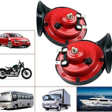 【2 Pack】 300DB 12v Train Horn for Trucks Double Horn Raging Loud Air Electric Snail Single Horn Waterproof Motorcycle Snail Horn,Sound Raging Sound for Car Motorcycle.
