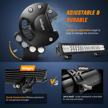 Nilight Light Bar 2PCS 20 Inch 126W LED Lights Spot Flood Combo Led Off Road Driving Lights Led Fog Lights Jeep Lights Boat Lighting LED Work Light ,2 Years Warranty