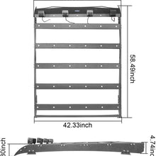 u-Box Tacoma Roof Rack, Top Cargo Carrier Basket w/LED Lights Support Shark Fin Antenna for 2005-2021 Toyota Tacoma 4 Doors Gen 2/3
