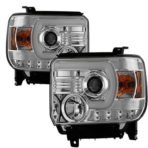 Spyder Auto PRO-YD-GS14V2-LBDRL-BK GMC Sierra LED Projector Headlight