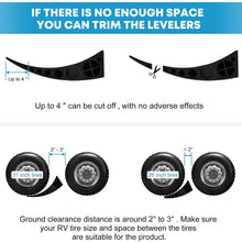 Kohree 2 Packs Camper Leveler, RV Leveling Ramp Blocks Chock Kit - Up to 30,000 lbs, Anti-Slip Mats Included, Faster and Easier to Level Your Camper Travel Trailer