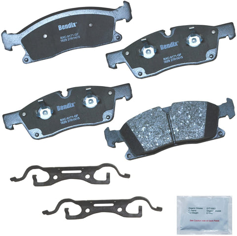 Bendix CFC1629 Premium Copper Free Ceramic Brake Pad (with Installation Hardware Front)