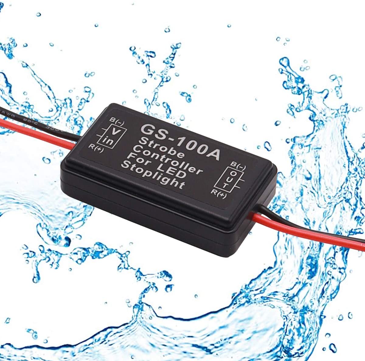 smseace 1PCS 100A Strobe Controller for LED Stoplight 12-24V Good Waterproof and dust Proof Flashing Strobe Blinking Controller Flasher Module GS-100A-1PCS