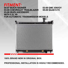 2563 OE Style Aluminum Core Cooling Radiator Replacement for Chevy Trailblazer GMC Envoy 5.3L V8 AT 03-09
