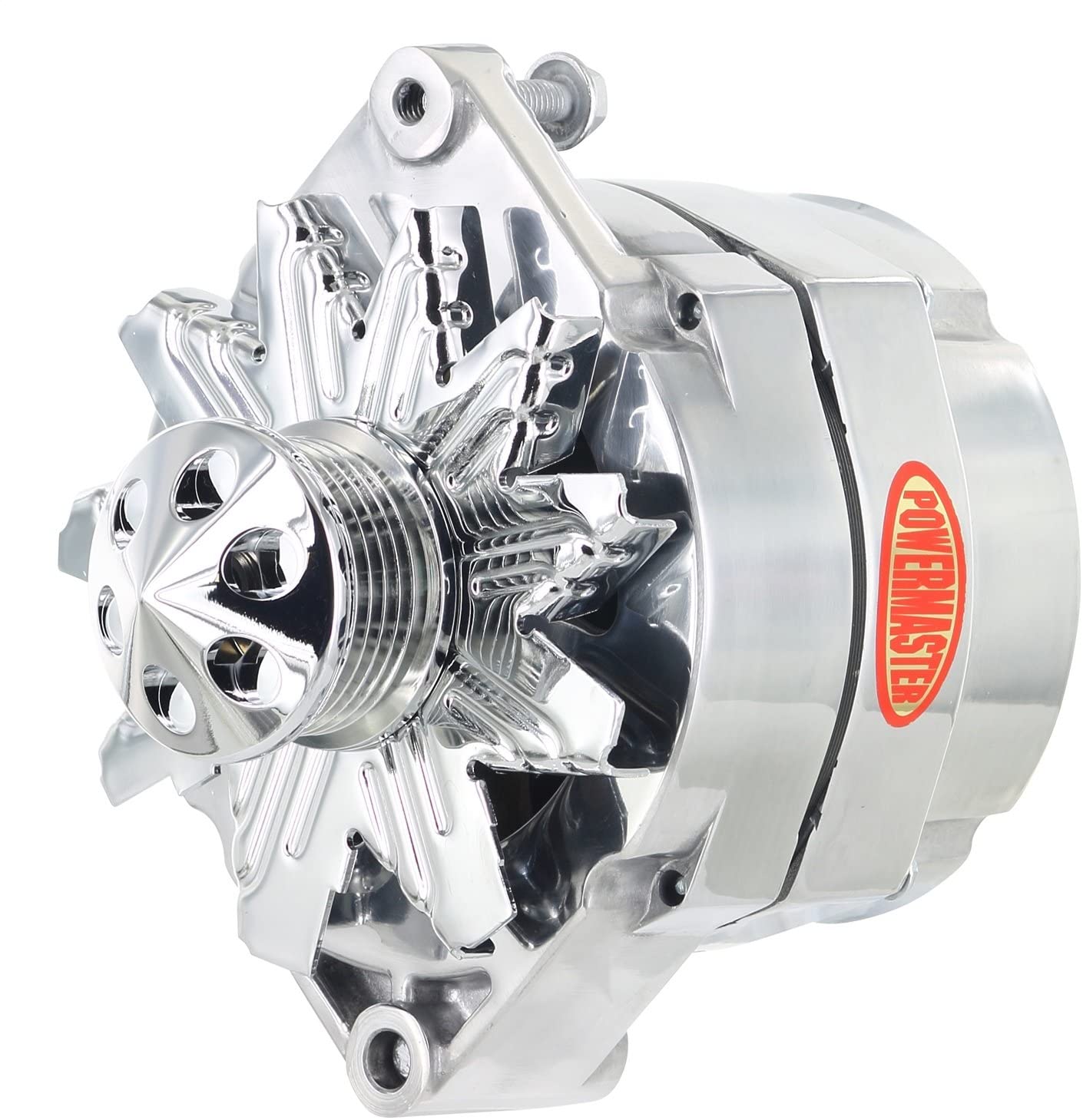 Powermaster 67293-313 Polish Alternator (12SI 150A 6 Groove Pulley & Cone 1 or 3 Wire)