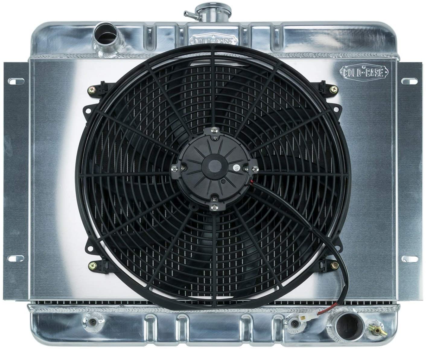 62-67 Chevy Nova Aluminum Radiator And 16 Inch Fan Kit AT Cold Case Radiators