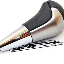 SHIFTIN Black Leather Gray Chrome Gear Shift Knob fit for Toyota Land Cruiser Fortuner Tundra and Lexus LX (Black Leather / Gray Chrome)