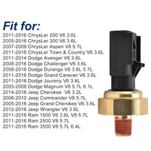 EVIL ENERGY Engine Oil Pressure Sensor Swith Sender 5149062AA 5149062AB Replacement for 2011-2017 Chrysler 200/300 Dodge Jeep Ram 3.6L V6