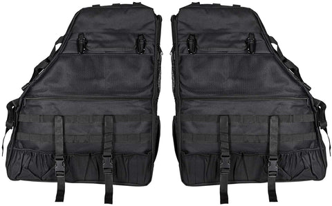 Roll Bar Storage Bag Cage with Multi-Pockets & Organizers & Cargo Bag Tool Kits for Jeep Wrangler JK TJ LJ & Unlimited 4-Door 1997-2018