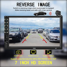 Leadfan 7" Car Stereo Touch Screen Car Audio Receiver Double Din FM Radio Bluetooth Video Remote Control MP5/4/3 Player Android iPhone Mirror Link USB/SD/AUX Hands Free Calling with Camera