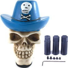 Arenbel Car Speed Shifter Knob Piratical Skull Style Manual Gear Shift Knobs Lever Shifting Head fit Most Automatic Vehicles, Silver