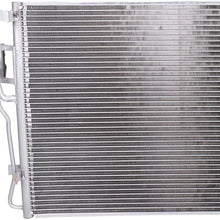 OCPTY Aluminum AC A/C Condenser Replacement fit for 2010-2012 for Hyundai Santa Fe 2011-2015 Kia Sorento 3882