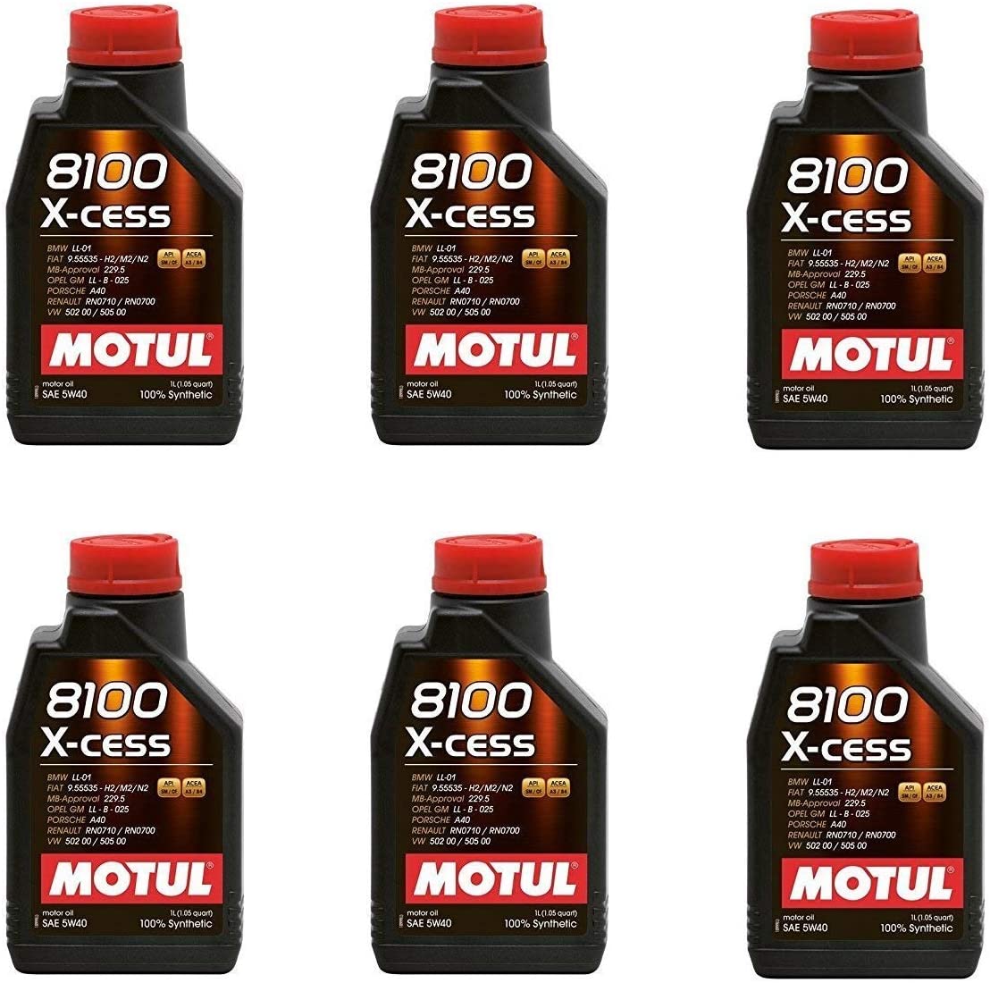 Motul 8100 X-Cess 5W40 Synthetic 1L (6 Pack)