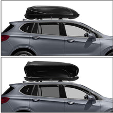 DNA Motoring PT-ZTL-8096-BK Pair Aluminum Roof Rail Cross Bars+Cargo Box Baggage Carrier w/Lock+Keys
