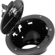 X AUTOHAUX Car Gas Cap Fuel Filler Door Cover with Keys for Jeep Wrangler JK Unlimited 2007-2017