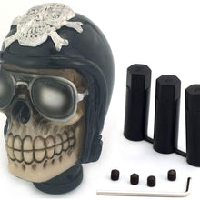 Thruifo Skull Handle Shifter Knob, Pilot Style MT Car Gear Stick Shift Head Fit Most Manual Automatic Vehicles, Red