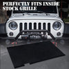Xprite Black Stainless Steel Mesh Insert for Jeep Wrangler JK JKU 2007-2018 Original Front Hood Matte Grill Grille Grid