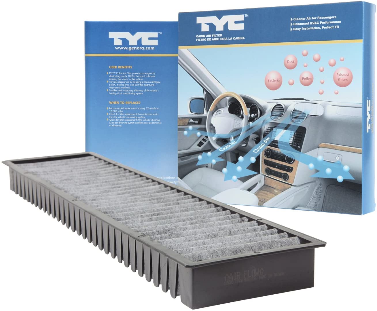 TYC 800055C Mini Replacement Cabin Air Filter
