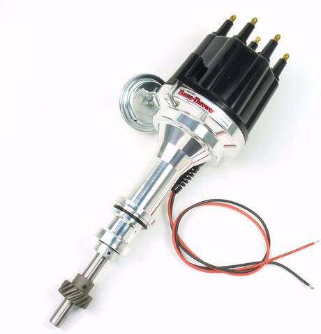 Pertronix D131710 Flame-Thrower Plug and Play Vacuum Advance Black Male Cap Billet Electronic Distributor with Ignitor II Technology for Ford 351W