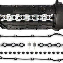 Engine Valve Cover Kit with Gasket & Spark Plug Seals & Bolts & Mount & Washers Compatible with BMW E39 E46 E53 Z3 323i 325i 328i 330i 525i 528i 530i X5 M52/M54 2.5L 2.8L 3.0L Part # 11121432928