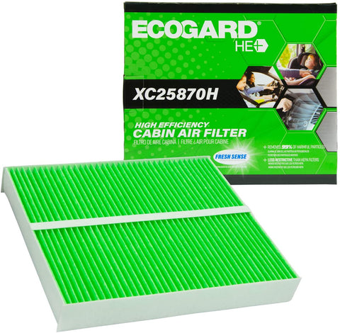 ECOGARD XC25870H Upgraded High Efficiency Cabin Air Filter + Baking Soda Fits Dodge Grand Caravan | Town & Country | Infiniti G37, QX80, M35, Q50, QX50 | Volkswagen Routan | Nissan Titan