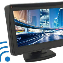 Solar Panel License Plate Frame Rear View Reverse Backup Camera Kit, Car Rover 110° Viewing Angle Universal Reversing Cameras with 4.3" Monitor Included