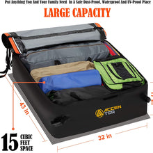 Accentor Car Roof Bag Cargo Carrier, 15 Cubic Feet, Waterproof Cargo Carriers, Car Roof Cargo Carrier with Racks or Without car roof Racks Include Protective Mat, Straps, Storage Bag and Car Door Hook