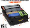 Accentor Car Roof Bag Cargo Carrier, 15 Cubic Feet, Waterproof Cargo Carriers, Car Roof Cargo Carrier with Racks or Without car roof Racks Include Protective Mat, Straps, Storage Bag and Car Door Hook