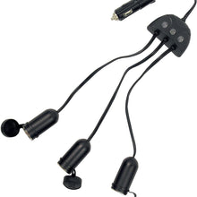 Custom Accessories 18702 12V Triple Socket Power Pod Adapter with Switch